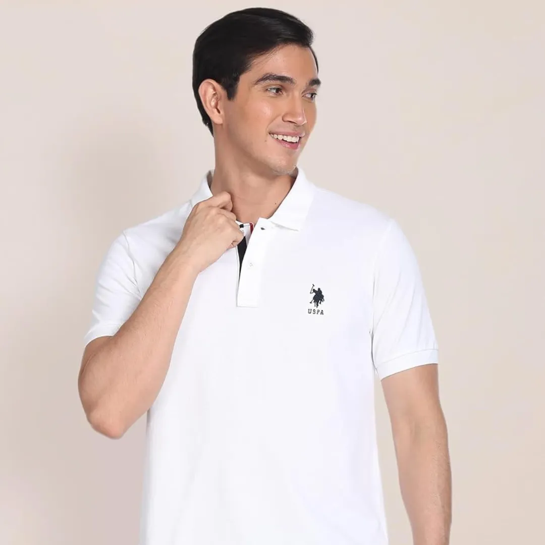 U.S. POLO ASSN. Solid Slim Fit Polo T Shirts for Men - 100% Cotton, Half Sleeve Mens Tshirt - Image 6