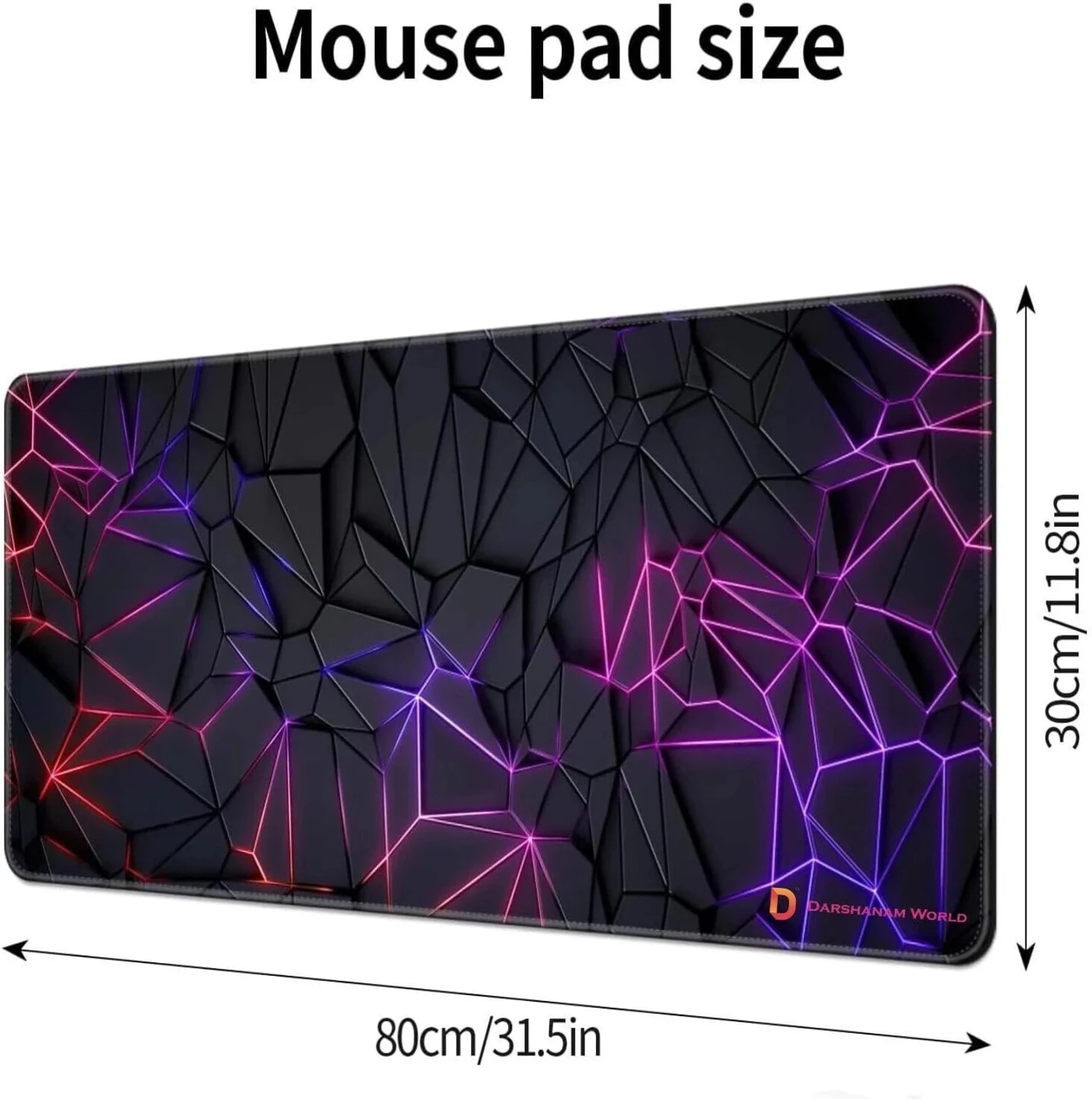 Gyanvi Large Gaming , Office Software Non Slip Base Dual Sided Mousepad (Pink)
